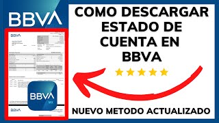 😱😉COMO DESCARGAR ESTADO DE CUENTA EN BBVA😊 [upl. by Ainoek]