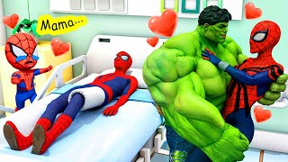 Hulk x Spider Man CRAZY Love Story in Granny Hospital  Funny Horror Animation [upl. by Nadler]