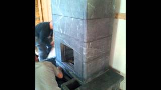 Greenstone Masonry Heater Installation [upl. by Kalk]