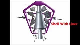 How does Gyratory Crusher Works  Mineral Processing  Gyratory Crusher Animation Working Principle [upl. by Rawden]