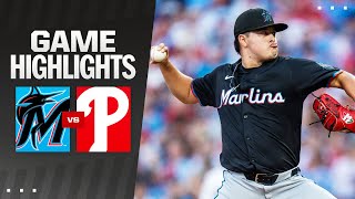 Marlins vs Phillies Game Highlights 81324  MLB Highlights [upl. by Tonie749]