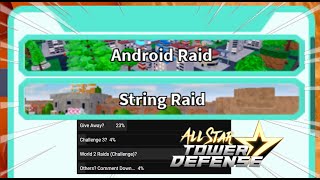 WORLD 2 RAIDS CHALLENGE  GRINDCARRIES  Roblox All Star Tower Defense [upl. by Hahsi]