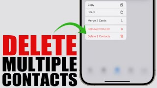 How To Delete MULTIPLE iPhone Contacts At Once [upl. by Auoz]