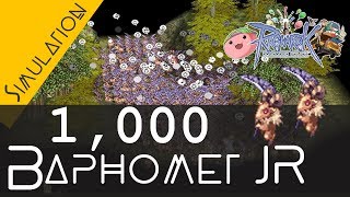 Ragnarok Online Simulation 1000 BAPHOMET JR Farming zeny [upl. by Nylaehs]