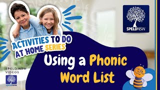 Activities to do at Home  Using word lists for reading and spelling practice [upl. by Adian]