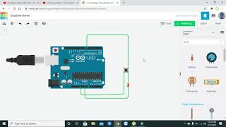 Push Button Digital Input With Arduino uno Using Tinkercad [upl. by Annahavas]