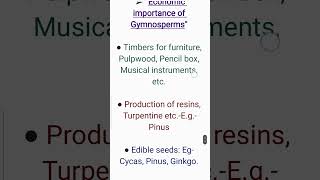 What are the Economic importance of Gymnosperms Class 11 Biology Chapter 3 [upl. by Pollie]