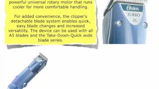 Oster Professional Turbo A5 2Speed Heavy Duty Detachable Blade Animal Clipper [upl. by Ahsakat154]