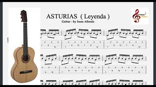 ASTURIAS   Leyenda  Isaac Albeniz  GUITAR NOTES and TABS [upl. by Araihc]