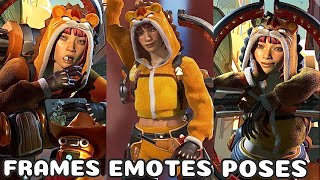 Frames Emotes and Poses with Conduit’s Lionhearted Skin  Apex Legends 4K60Hz [upl. by Yeoj]