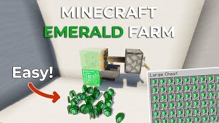 Minecraft 120 Easiest Way to Make Emerald Farm [upl. by Enilec900]