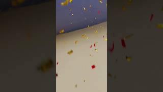 diy cardboard roll birthday confetti 🎊 making at home shots [upl. by Enirhtac]