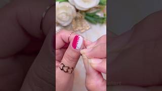 Red amp White Nailart 💅🏻 nails naildesign nailtutorial ytshorts shorts red rednails [upl. by Ettennahs469]