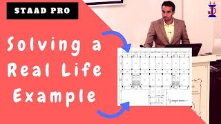 Solving a Real Life Building Example in STAAD Pro  STAAD for Beginners [upl. by Laughton]