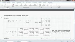 Frames  FE Formulation  Mathcad [upl. by Edelson]