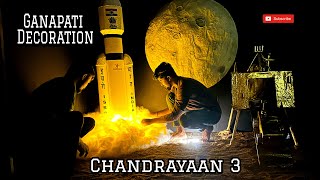 Making Chandrayaan 3 🚀🌖 Ganpati Decoration  Easy To Make at Home [upl. by Selbbep211]