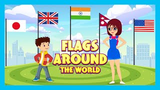 Flags around the World  Fun Facts amp Educational Learning for Kids  New Story for Kids [upl. by Hagai]