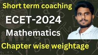 ECET2024TSampAPMATHSSHORT term coachingchapter wise weightagenaveenreddyMATH [upl. by Idnek]