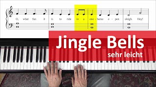 Wie du Jingle Bells am Klavier lernst – sehr leicht „easy Piano“ Tutorial [upl. by Coltin326]