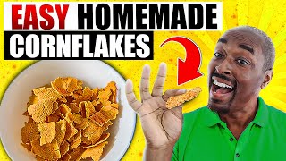 Crispy DIY Corn Flakes Breakfast Bliss 🥄🌞 homebaking vegancereals [upl. by Lear]