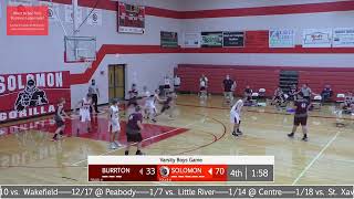 Solomon Basketball vs Burrton 12420 [upl. by Pandolfi]