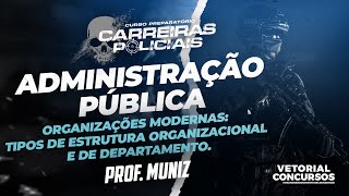 ADMINISTRAÇÃO PÚBLICA  Organizações Modernas Tipos de Estrutura Organizacional e de Departamento [upl. by Uthrop806]