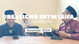 Ngobrolbentar  Cara mendapatkan beasiswa di IAIFA KEDIRI SKTM [upl. by Cinemod]