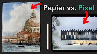 Papier oder iPad Zeichnen für die Mappe  Architektur studieren [upl. by Adnoel153]