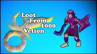 OSRS Loot from 1000 Vetion kills [upl. by Ahsotan2]