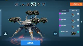 The shield has a bug DAGON with 3x fortifier and Avalon  War Robots WR [upl. by Kalmick]