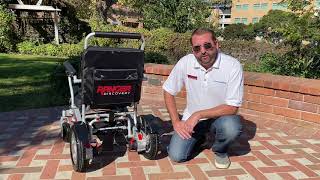 Porto Mobility RANGER DISCOVERY Lightweight Foldable Electric Wheelchair General Overview [upl. by Botzow125]