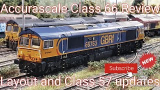 Accurascale Class 66 review Test Run and Layout update 00 Gauge modern image [upl. by Pearlstein]