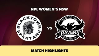 NPL Womens NSW Round 24 Highlights – Blacktown Spartans v Gladesville Ravens [upl. by Llertnov]