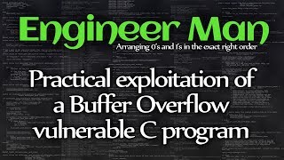 Practical exploitation of a Buffer Overflow vulnerable C program [upl. by Warfield]