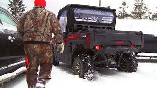 Plowing the Driveway with the Kawasaki Mule Pro FXR [upl. by Llenart]