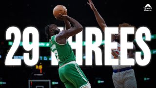 Every three from Celtics historic night  Celtics tie NBA record for most threes in a game [upl. by Dimond]