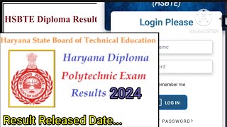 HSBTE Result Update released Date l 2024 All branches diploma polytechnic electricalengineering [upl. by Efinnej245]