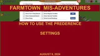 How To Use the Farmtown Preference SETTINGS 2930809 [upl. by Lilyan]