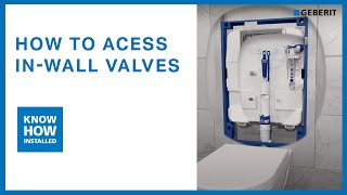 Geberit inwall concealed cisterns  How to access valves for service [upl. by Ecadnak]