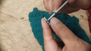 How to knit ladies half sleeve jacket part 2 [upl. by Sesilu]