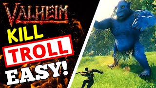 Valheim  How To Find  Kill a Troll EASY [upl. by Ailedua647]