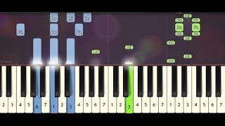 Hilda Theme Song piano acoustic synthesia tutorial [upl. by Enaz]