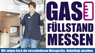 Gasmessgeräte f Gasflaschen in Wohnmobilen Wohnwagen GasflaschenFüllstandskontrolle [upl. by Ruelu]