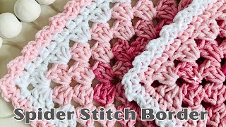 Learn How to Crochet the Spider Stitch Edging Simple amp Beautiful [upl. by Aitnohs]