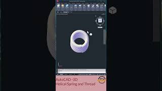 AutoCAD 3D Design Helical Spring and Thread in Step by Step Tutorial AutoCAD3D CADDEngineer [upl. by Eelana465]