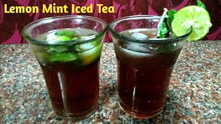 Lemon Mint Tea  How to make Lemon Mint Iced Tea  Herbal tea Black Tea  Summer drink [upl. by Landa]