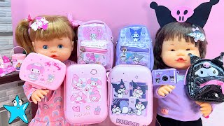 👧ANI y ONA👧🏻 KUROMI vs MY MELODY ¿Quién gana Con tantos accesorios y maletas kawaii🌈💖 [upl. by Sholes]