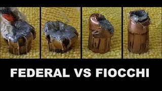 Federal HST 124 gr JHP vs Fiocchi 147 gr JHP Meat Target [upl. by Adnalay]