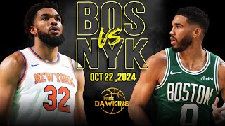 New York Knicks vs Boston Celtics Full Game Highlights  October 22 2024  FreeDawkins [upl. by Akimit]