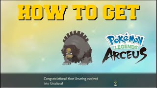 HOW TO EVOLVE URSARING INTO URSALUNA IN POKEMON LEGENDS ARCEUS HOW TO GET URSALUNA [upl. by Murvyn]